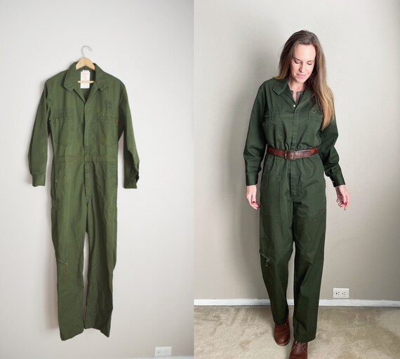 Olive green on sale coveralls