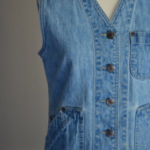 vintage 90s denim vest small women's denim vest image 6