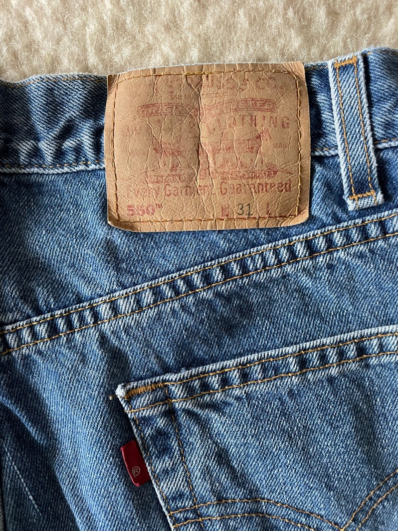 vintage 90s Levi's 550 jean cutoffs cutoff shorts 30 waist image 5