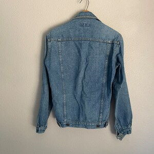 vintage 80s katana denim jean jacket / men's small women's medium image 6