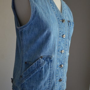 vintage 90s denim vest small women's denim vest image 7