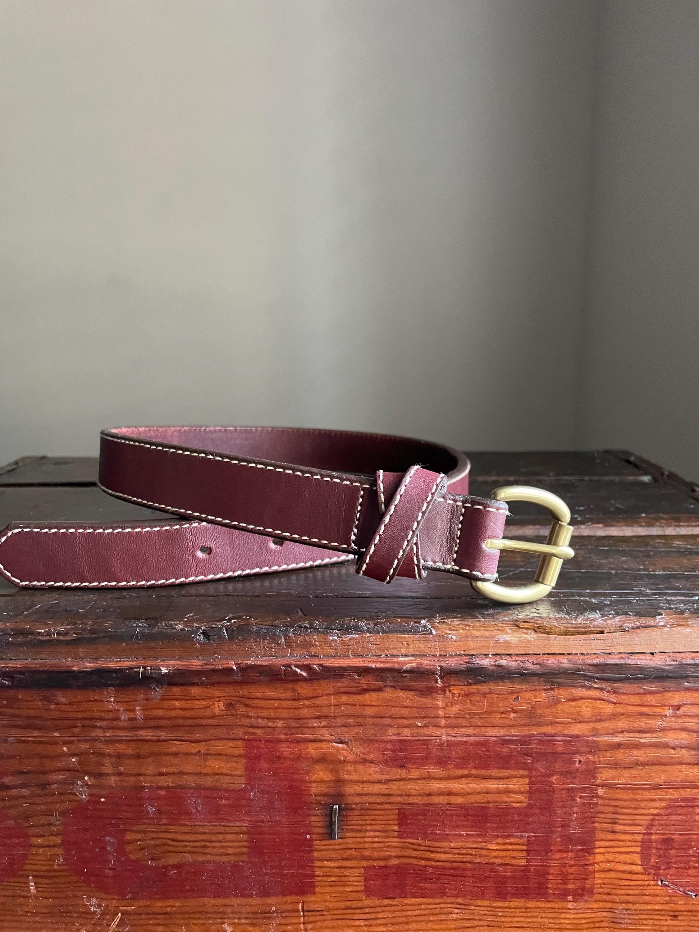 90s Eddie Bauer Italian Leather Navy Skinny Belt Quiet Luxury Minimalist Eddie Bauer Belt - Etsy main image 4