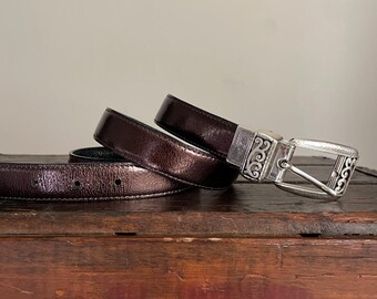 vintage Brown Copper Bronze Belt - 38 - women's large | xlarge