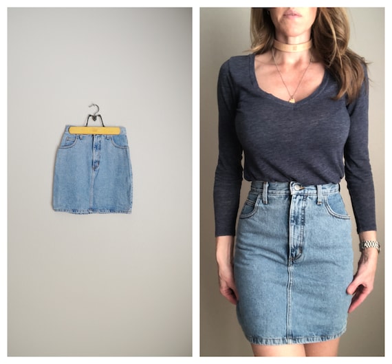 guess denim mini skirt