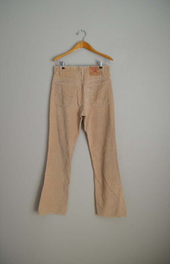 vintage 80s light tan corduroy 517 Levi's pants /… - image 7