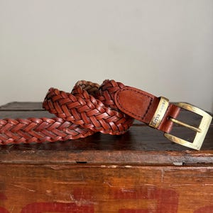 Vintage Perry Ellis Brown Suede Leather Waist Belt Classic Size M Perry Ellis Belt - Etsy main image 4
