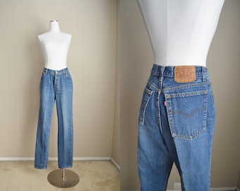 women's 501 levi's jeans / vintage medium wash 80s 501 USA made levi's jeans - 30x31-women's 29/30