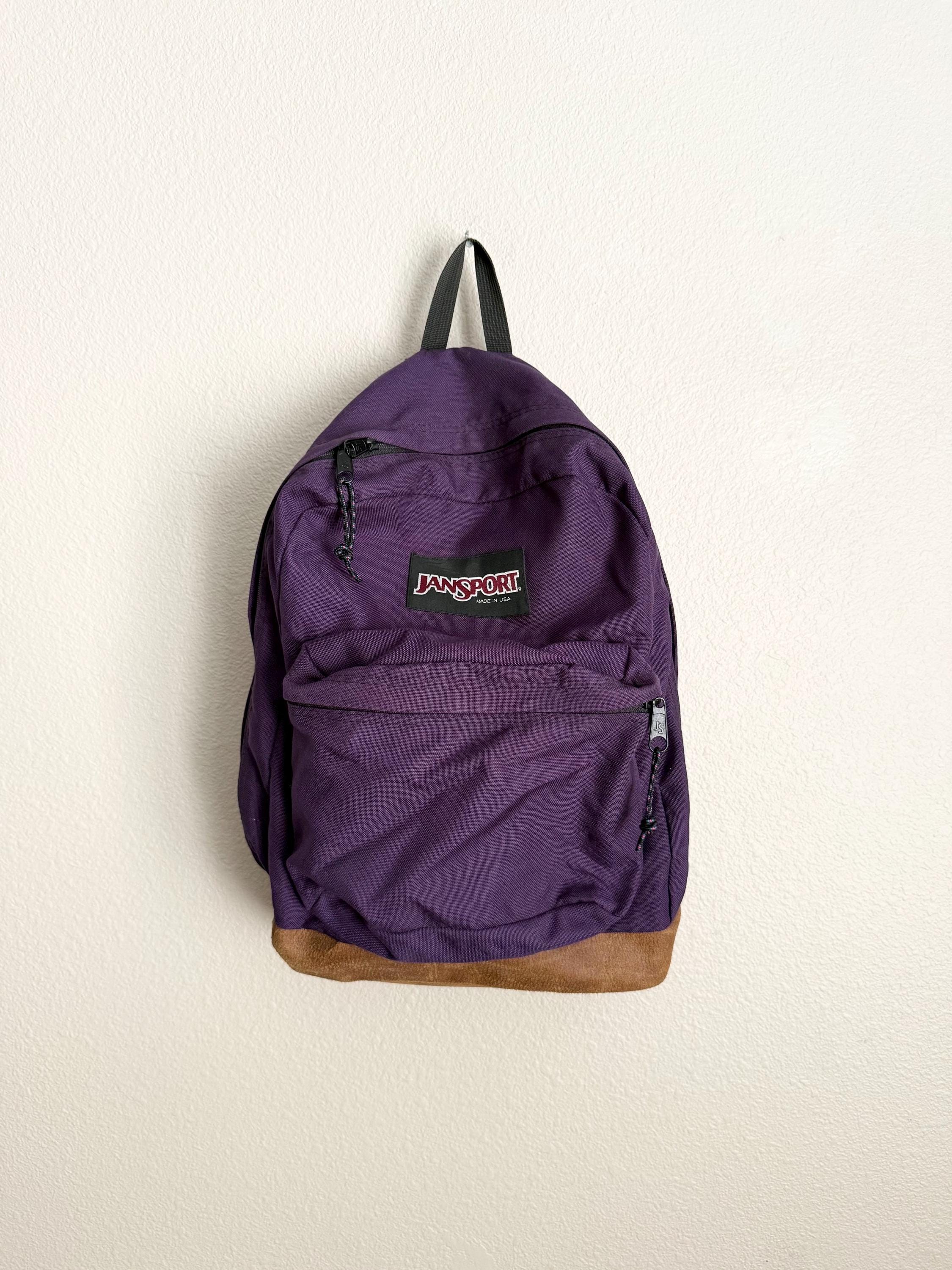 Vintage 90s Jansport Purple and Suede Backpack - Etsy Canada