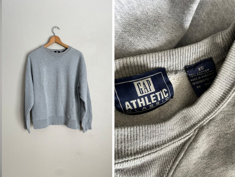 Vintage Y2K GAP Heather Gray Sweatshirt Men's Xsmall/small Women's