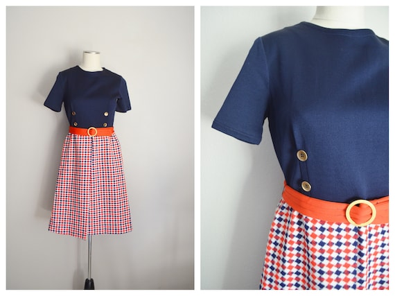 70s twiggy dress - small