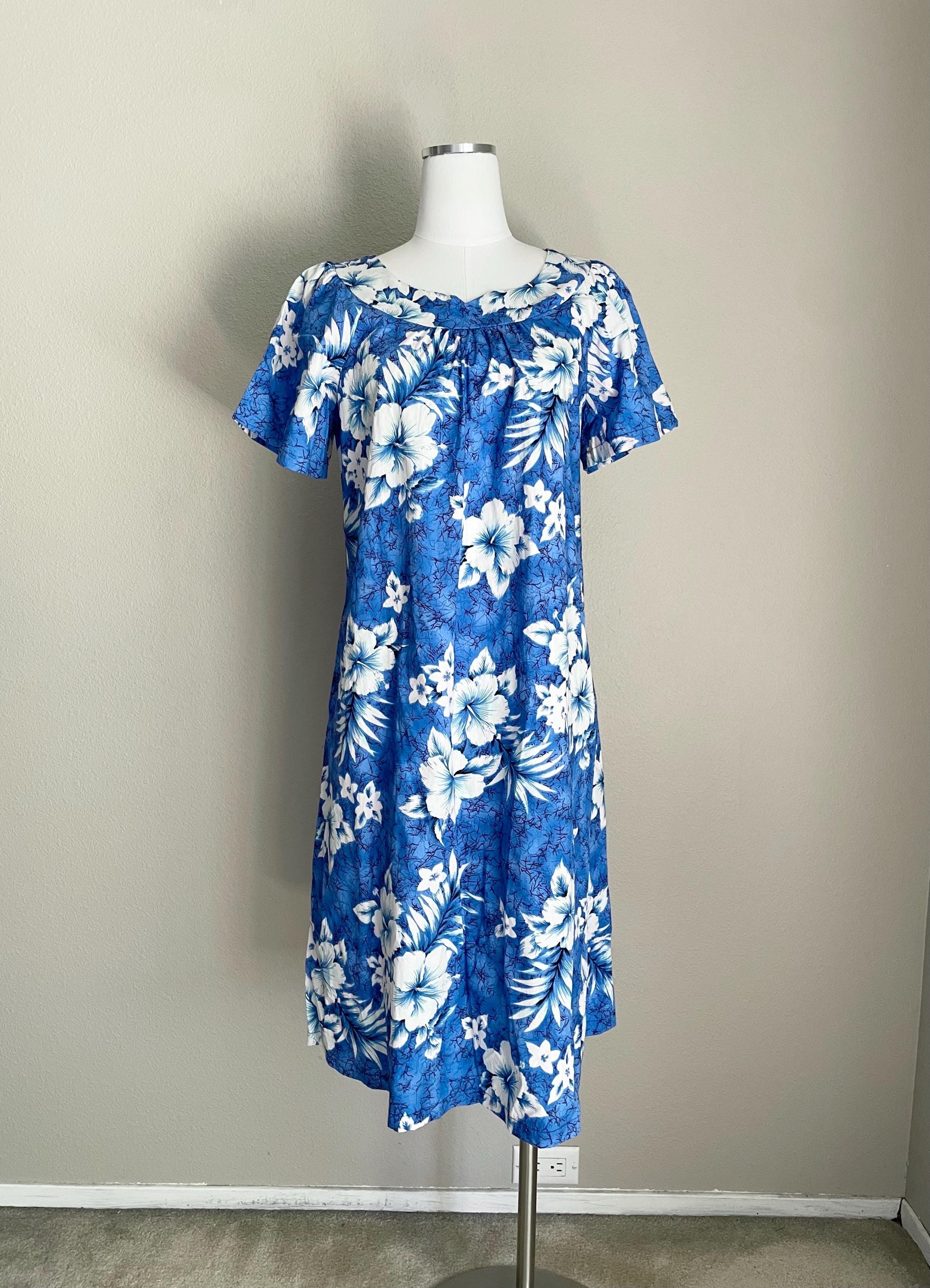 フラダンス 90s MAMO Muu Muu with Stole Mamo Howell Vintage Holokū Style Mu'umu'u — Aumoana Designs