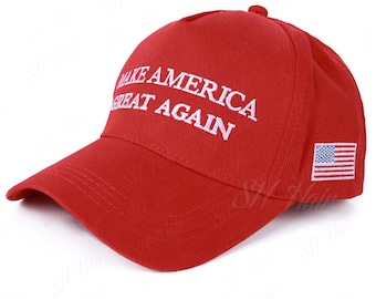 MAGA Broderad basebollkeps – Enfärgad solskydd, patriotisk gåva