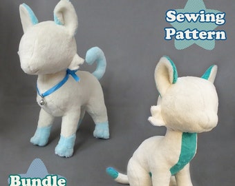 Cat Plush Sewing Pattern Bundle Pack PDF Download