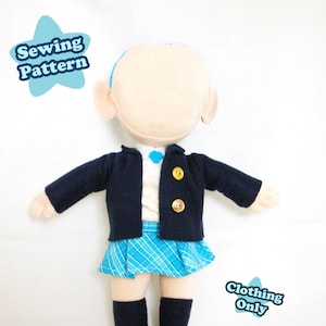 Chibi Puppenkleidung Schnittmuster | Seifuku Schuluniform Schnittmuster