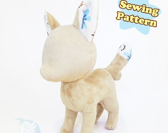 Fox Plush Sewing Pattern, Digital Download PDF, Fox Plushie Pattern, Fox Softie Tutorial