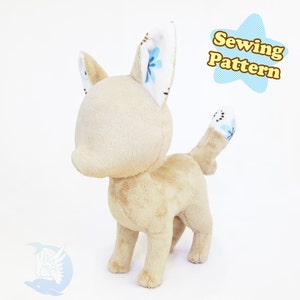 Fox Plush Sewing Pattern, Digital Download PDF, Fox Plushie Pattern, Fox Softie Tutorial image 1