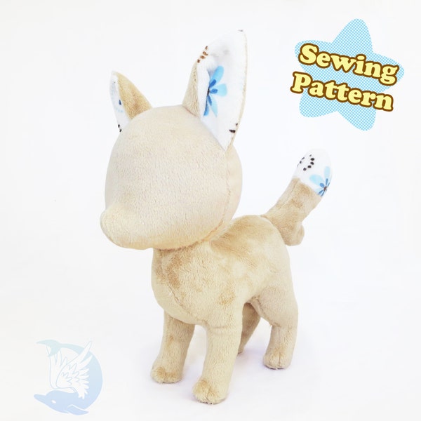 Fox Plush Sewing Pattern, Digital Download PDF, Fox Plushie Pattern, Fox Softie Tutorial