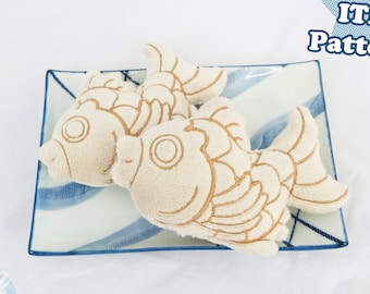 Taiyaki Fish Dessert Plush Embroidery File ITH Pattern Embroidery