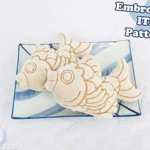 Taiyaki Fish Dessert Plush Embroidery File ITH Pattern Embroidery