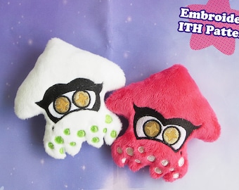 Lil Squid Friends ITH Embroidery Pattern | Plushie In The Hoop Pattern Embroidery