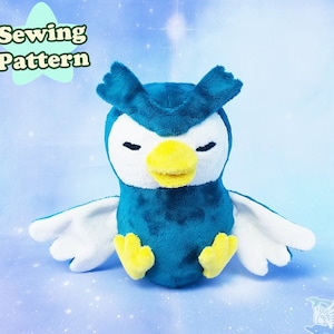 Owl Plushie Sewing Pattern | Digital Sewing Pattern for Owl Plush Toy