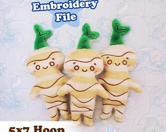 Mandrake Plushie Embroidery In the Hoop Files, Digital Pattern for Embroidery Machine