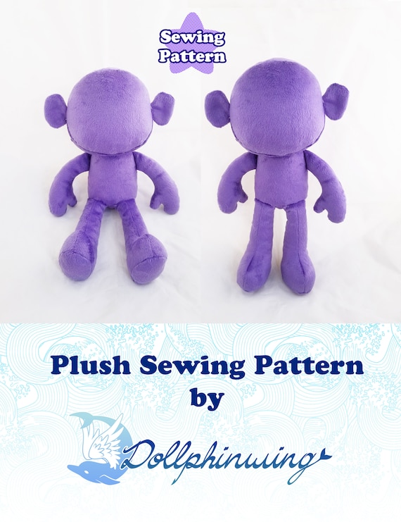 Sitting Chibi Plushie Doll Sewing Pattern PDF Pattern Etsy