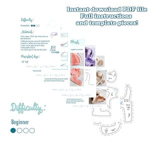 Sewing Pattern PDF Kitty Plushie Pattern Neko Atsume Style image 6