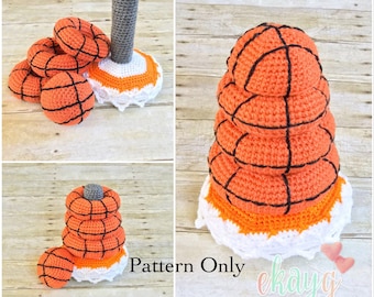 Crochet Pattern, Basketball Stacking Rings, Baby Toy