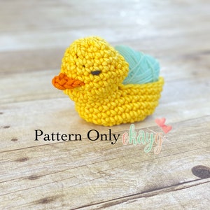 Crochet Pattern, Ducky Scrubby, Duck Basket