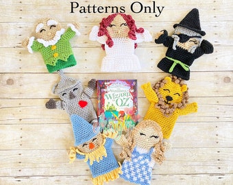 Crochet Pattern Pack, The Wonderful Wizard of Oz, Hand Puppet Collection