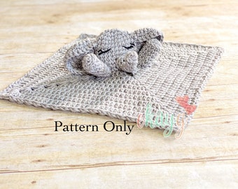 Crochet Pattern, Elephant Lovey Puppet