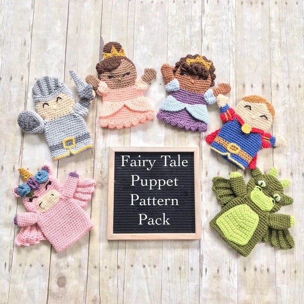 Crochet Pattern Pack, Fairy Tale Puppet Collection