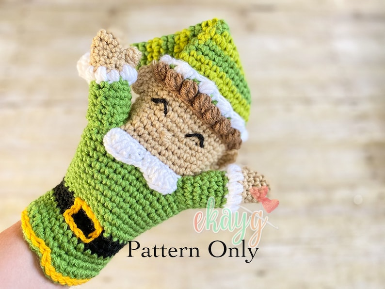 Crochet Pattern, Elf Hand Puppet image 1