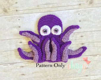 Crochet Pattern, Octopus Hand Puppet