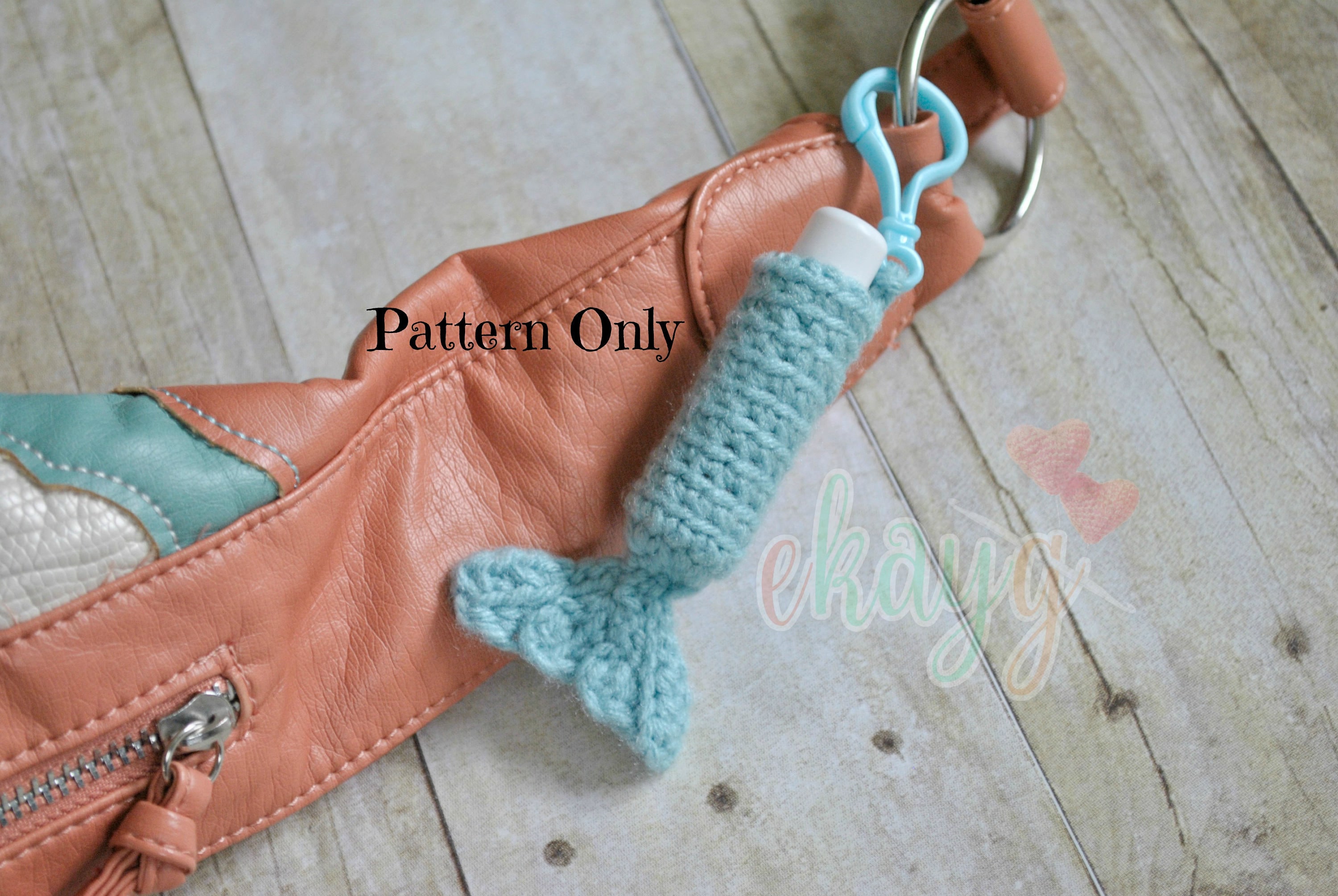 Crochet Pattern Mermaid Tail ChapStick Holder