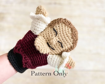 Crochet Pattern, Young Scrooge Hand Puppet, A Christmas Carol