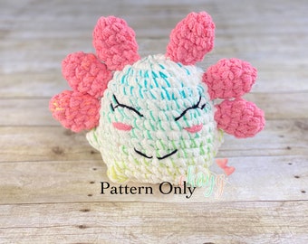 Crochet Pattern, Puffy Stuffy Axolotl