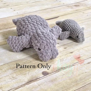Crochet Pattern, Mama and Baby Manatees