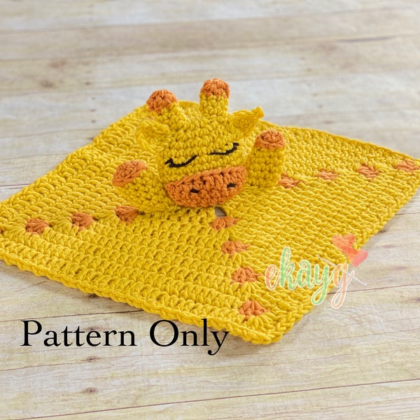 Crochet Pattern, Giraffe Lovey Puppet