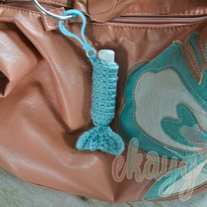 Crochet Pattern, Mermaid Tail ChapStick Holder image 3