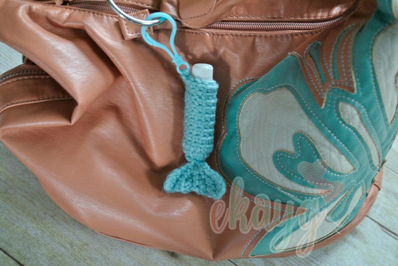 Crochet Pattern, Mermaid Tail ChapStick Holder image 3