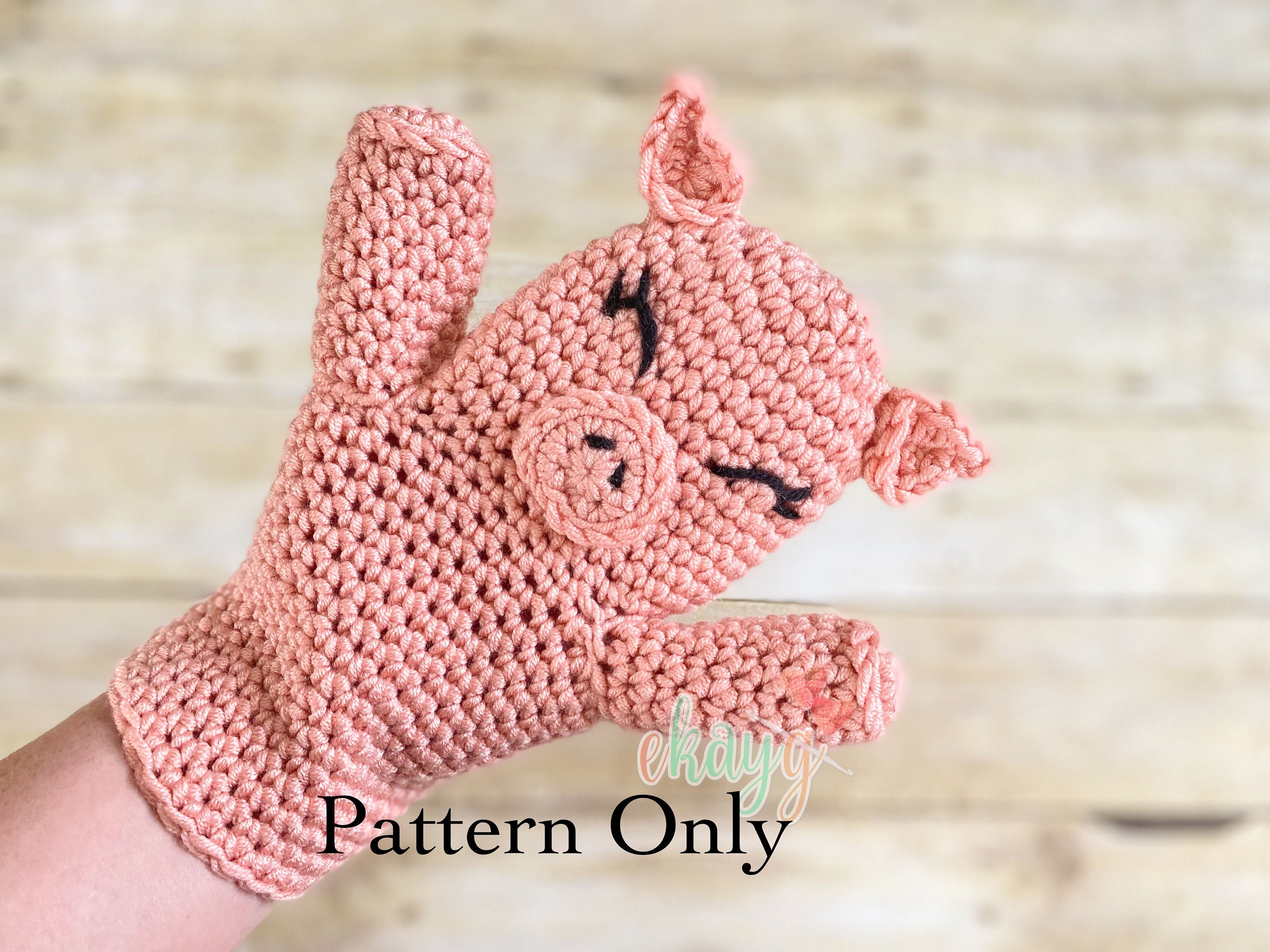 32 Our List of Adorable Crochet Pigs: Create Your Own Pig Plushie! 7 Crochet Pattern Pig Hand Puppet