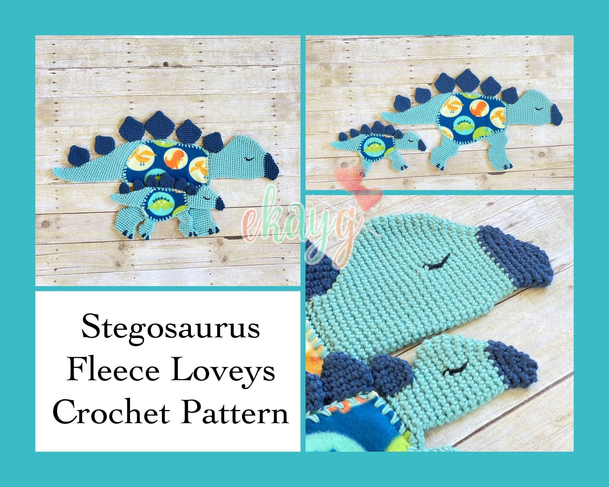39 Stegosaurus Crochet Patterns: Unleash Your Creativity with Dinosaur Designs 4 Crochet Pattern Stegosaurus Fleece Lovey Patterns
