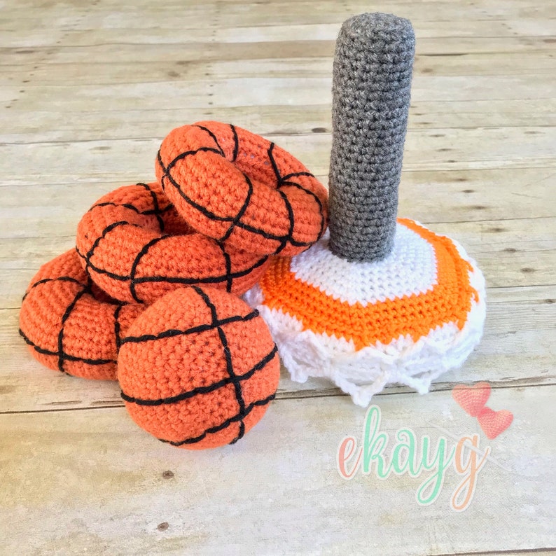 Basketball Stacking Rings Crochet Pattern Baby Toy