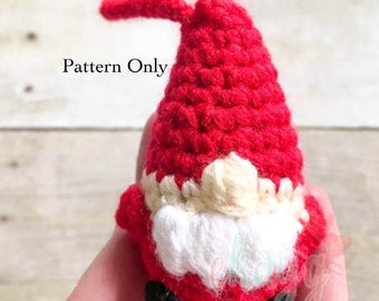 Crochet Pattern, Christmas Gnome Ornament or Plush