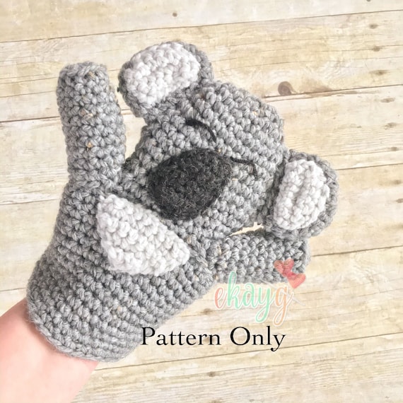 Crochet Pattern, Koala Hand Puppet
