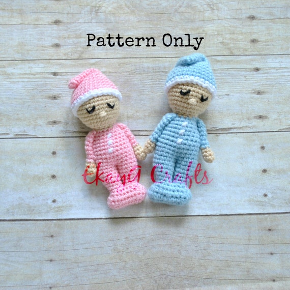 Crochet Pattern, Sleepy Baby Doll Rattle