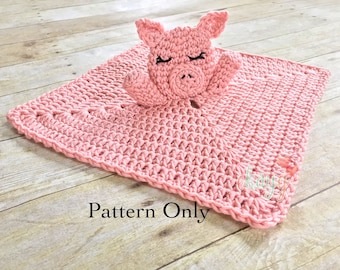 Crochet Pattern, Pig Lovey Puppet