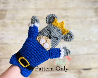 Crochet Pattern, The Mouse King Hand Puppet